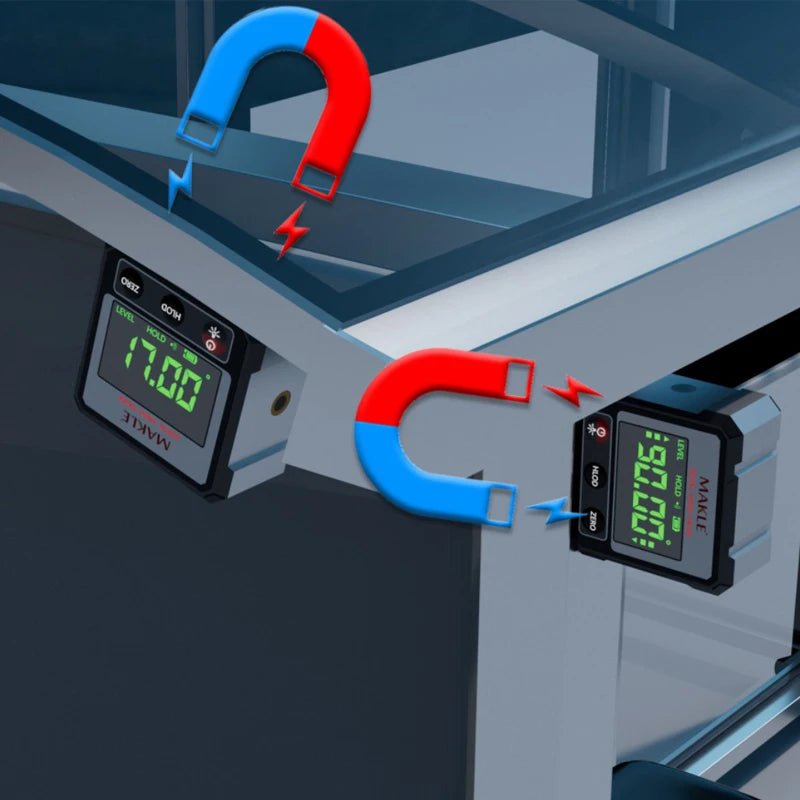 2-side Laser Digital Protractor Inclinometer Laser Level Ruler Inclinometer Magnetic Base Goniometer Magnet Angle Finder - Cozy & Co. Market