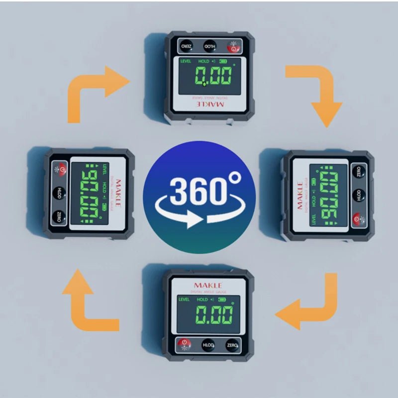 2-side Laser Digital Protractor Inclinometer Laser Level Ruler Inclinometer Magnetic Base Goniometer Magnet Angle Finder - Cozy & Co. Market