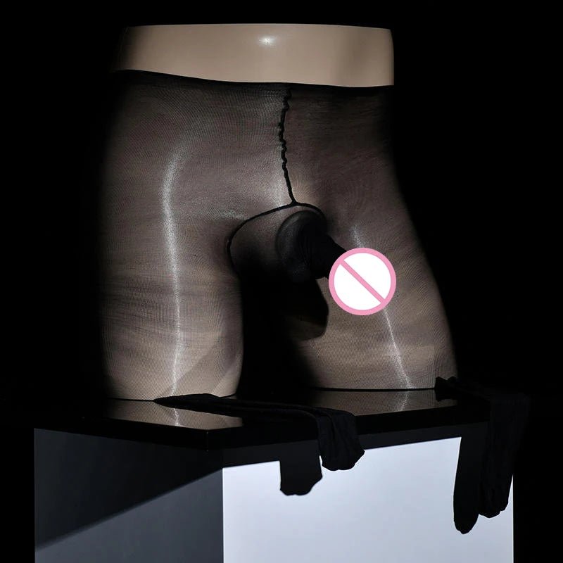 2022 Hot Lace Stockings Men's Full Transparent Sexy Lace Penis Sleeves Pantyhose Velvet Pantyhose Tights - Cozy & Co. Market
