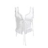 2023 Sexy Bodycon Camis Women Y2k Crop Tops Lace Vintage Bandage Gothic Cropped Top White Sleeveless Club Outfits E Girl 2367 - Cozy & Co. Market