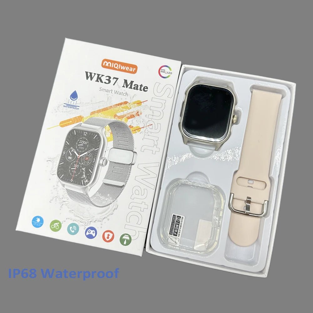 2024 New Arrivals Smartwatch WK37 Mate Android Fitness Ip68 Waterproof Touch Screen Sport Smart Wrist Watch Sport Band - Cozy & Co. Market