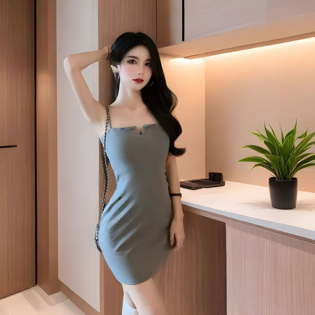 2024 New Spring and Summer Spice Girls Tight Base Skirt Sexy Black Slip Skirt Tight Hip dress 802 - Cozy & Co. Market