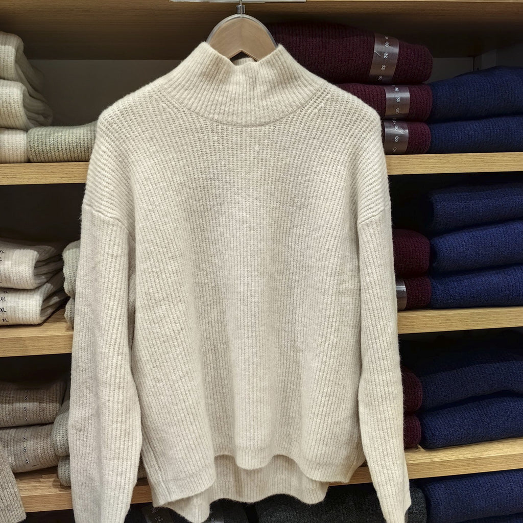 2024 New Women's Clothing Shufulei Turtleneck Knitted Sweater Loose All-match Long Sleeve Sweater Soft Waxy Sweater SY469430 - Cozy & Co. Market