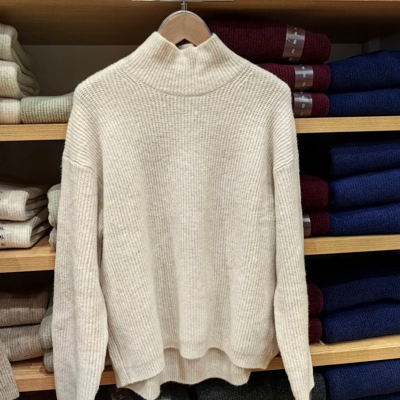 2024 New Women's Clothing Shufulei Turtleneck Knitted Sweater Loose All-match Long Sleeve Sweater Soft Waxy Sweater SY469430 - Cozy & Co. Market