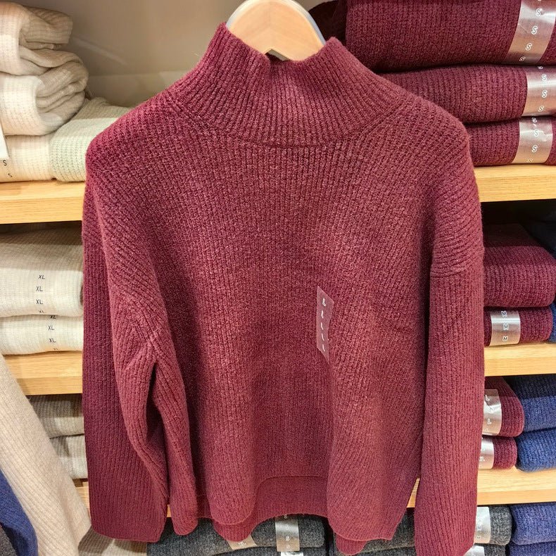 2024 New Women's Clothing Shufulei Turtleneck Knitted Sweater Loose All-match Long Sleeve Sweater Soft Waxy Sweater SY469430 - Cozy & Co. Market