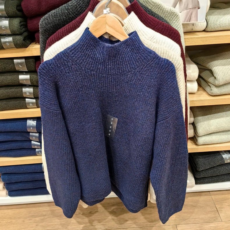 2024 New Women's Clothing Shufulei Turtleneck Knitted Sweater Loose All-match Long Sleeve Sweater Soft Waxy Sweater SY469430 - Cozy & Co. Market