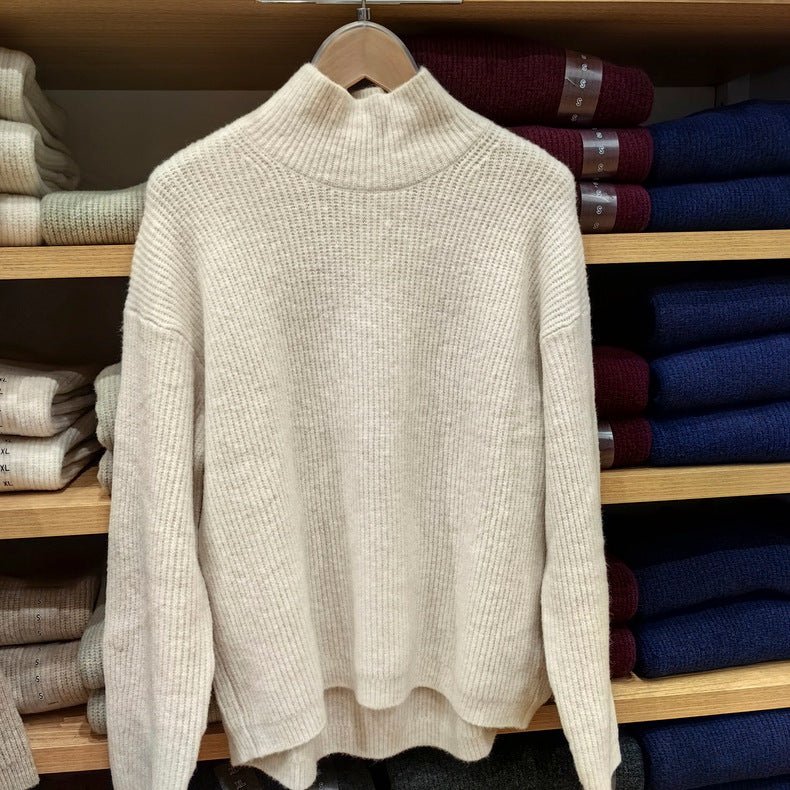 2024 New Women's Clothing Shufulei Turtleneck Knitted Sweater Loose All-match Long Sleeve Sweater Soft Waxy Sweater SY469430 - Cozy & Co. Market