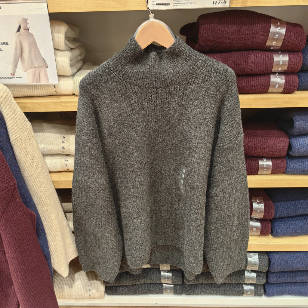 2024 New Women's Clothing Shufulei Turtleneck Knitted Sweater Loose All-match Long Sleeve Sweater Soft Waxy Sweater SY469430 - Cozy & Co. Market