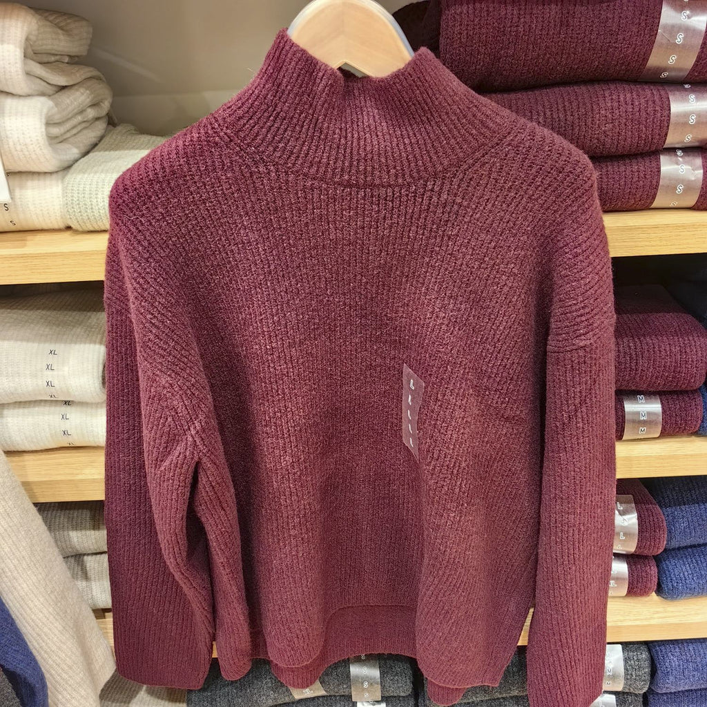 2024 New Women's Clothing Shufulei Turtleneck Knitted Sweater Loose All-match Long Sleeve Sweater Soft Waxy Sweater SY469430 - Cozy & Co. Market