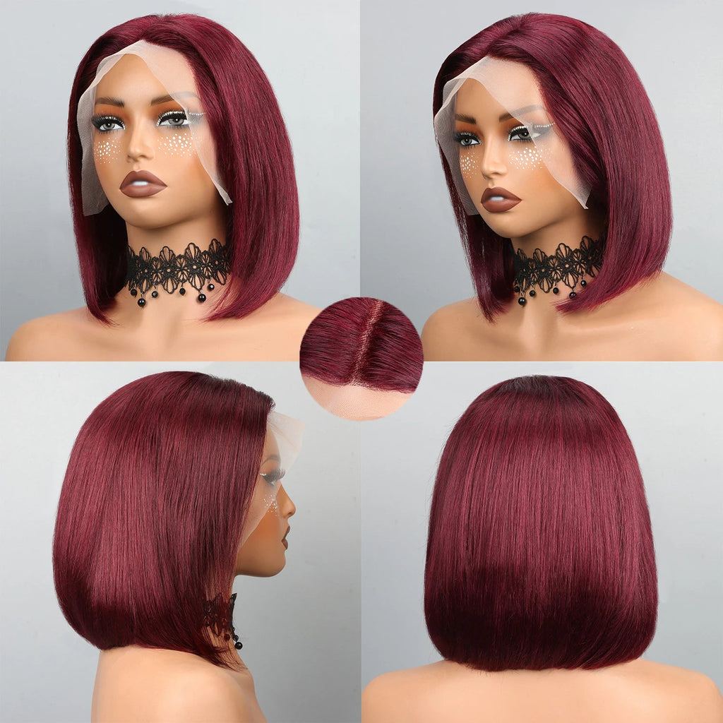 2025 New Non Remy Virgin Brazilian Long Straight Lace Front Transparent Mix Human Hair Wig 180% Density Baby Hair Small Cap Size - Cozy & Co. Market