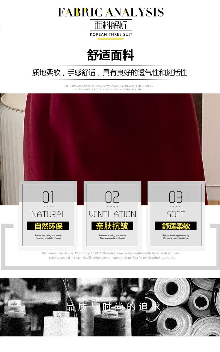 2025 Spring and Autumn New Bow French Velvet Sling dress Christmas New Year Red Fashion Dress Trendy - Cozy & Co. Market