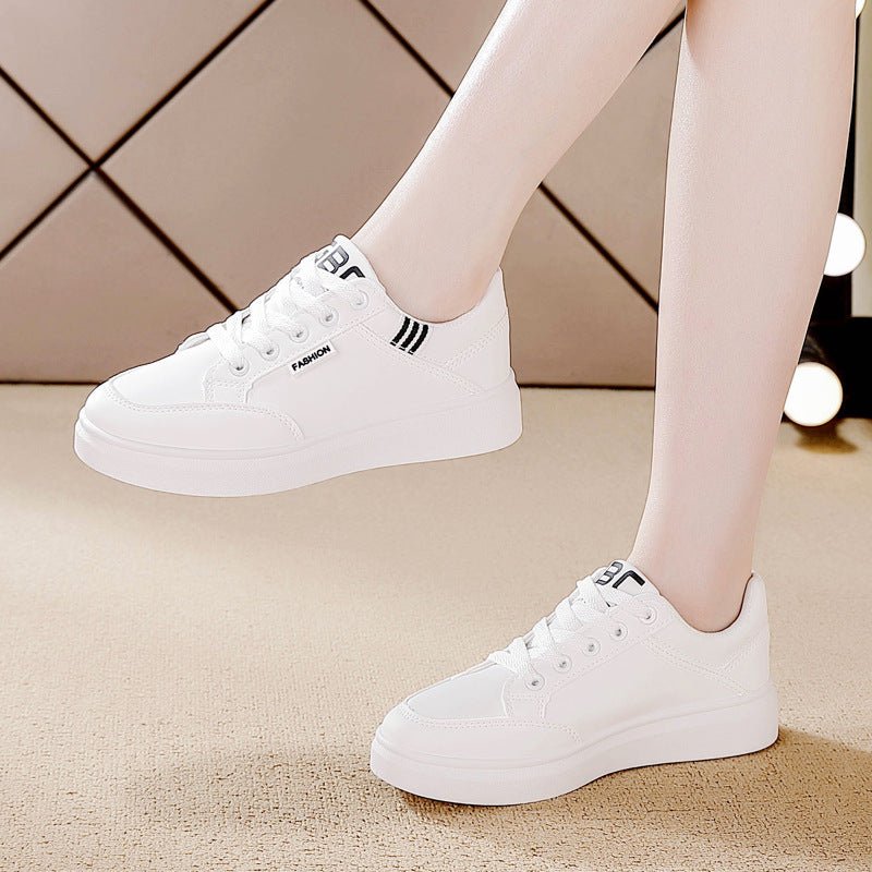 2025 Spring Women's Soft Sole Shoes Leather Surface Non-slip Sneakers Women's Casual Shoes All-match Lightweight sneaker White Shoes - Cozy & Co. Market