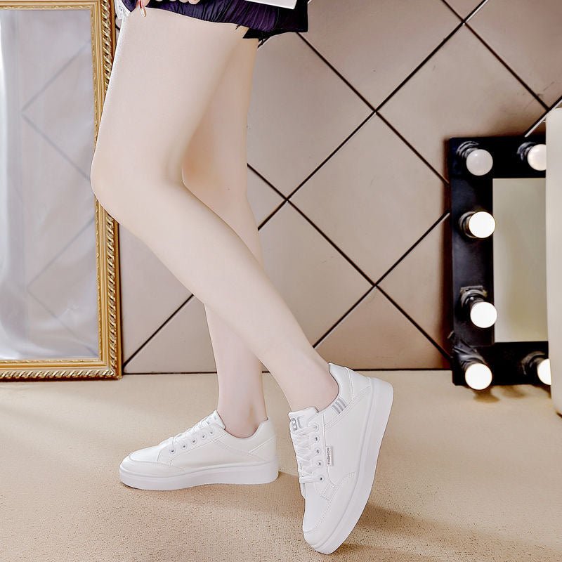 2025 Spring Women's Soft Sole Shoes Leather Surface Non-slip Sneakers Women's Casual Shoes All-match Lightweight sneaker White Shoes - Cozy & Co. Market