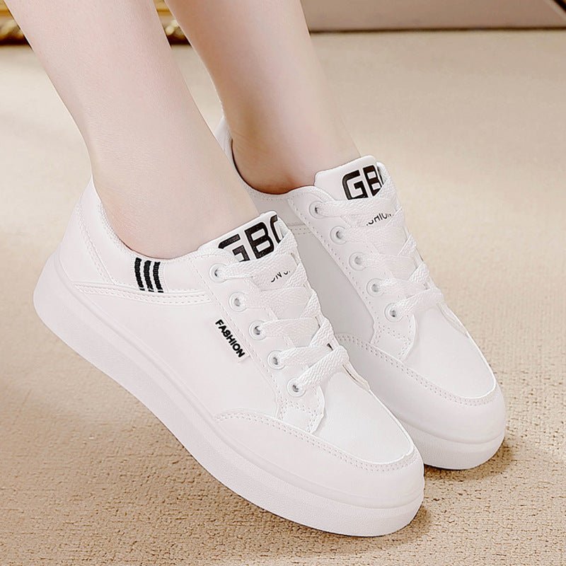 2025 Spring Women's Soft Sole Shoes Leather Surface Non-slip Sneakers Women's Casual Shoes All-match Lightweight sneaker White Shoes - Cozy & Co. Market