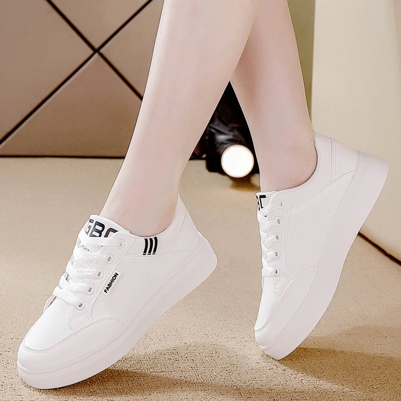 2025 Spring Women's Soft Sole Shoes Leather Surface Non-slip Sneakers Women's Casual Shoes All-match Lightweight sneaker White Shoes - Cozy & Co. Market