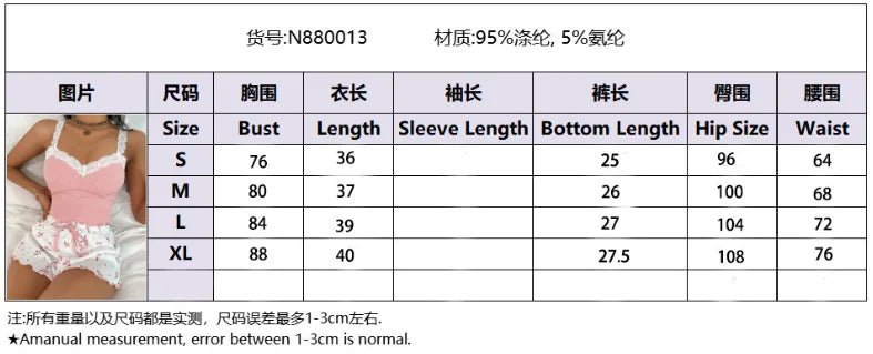 2025 women's sexy lace lace camisole vest shorts sleepwear women's slim fit two-piece home outfit new product pink coffee blue - Cozy & Co. Market
