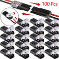 20/50/100 Pack of H2 2-Pin Pluggable Wire Connectors, Nylon Insulated Copper Quick-Connect Terminal Blocks, Suitable for Low-Voltage Cables, No Power Mode Required, No Electronic Components - Cozy & Co. Market