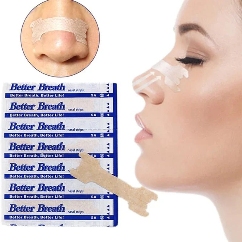 20/50/100pcs Breathing Nasal Strips Snoring Anti Snoring Strips Easier Better Breathe Health Care Right Way Stop Sleeping Well - Cozy & Co. Market
