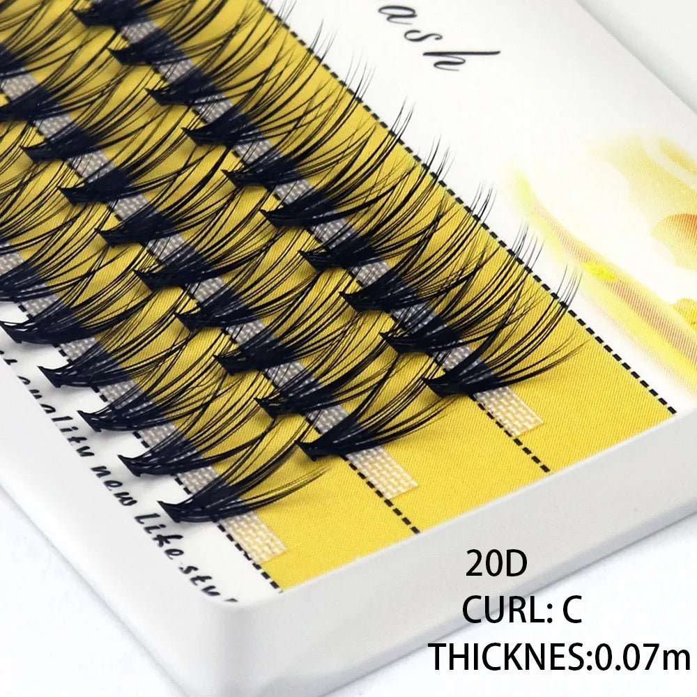 20D/30D Mink Eyelashes 1 Box/60 Bundles Natural Eyelash extension 3D Russia Individual Eyelash Cluster Makeup Tools Lashes Cilia - Cozy & Co. Market