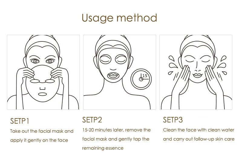 20pcs Snail Collagen Face Mask skincare Moisturizing Anti wrinkle Whitening Facial Masks Face Sheet Mask Korean Skin Care - Cozy & Co. Market