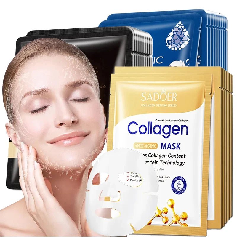 20pcs Snail Collagen Face Mask skincare Moisturizing Anti wrinkle Whitening Facial Masks Face Sheet Mask Korean Skin Care - Cozy & Co. Market