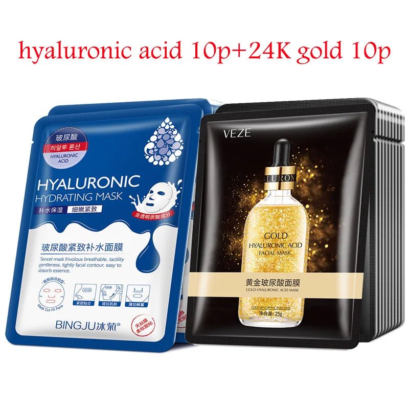 20pcs Snail Collagen Face Mask skincare Moisturizing Anti wrinkle Whitening Facial Masks Face Sheet Mask Korean Skin Care - Cozy & Co. Market