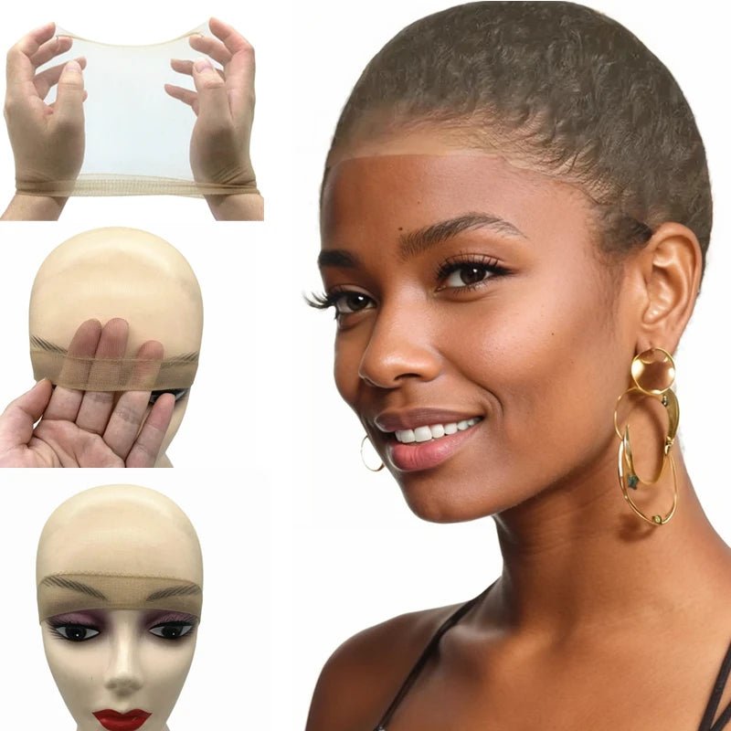 2/10/24Pieces Ultra-Thin HD Sheer Wig Caps for Women Invisible Stocking Bald Cap Lace Front Wig Accessories - Cozy & Co. Market