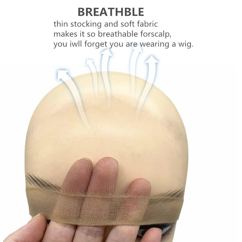 2/10/24Pieces Ultra-Thin HD Sheer Wig Caps for Women Invisible Stocking Bald Cap Lace Front Wig Accessories - Cozy & Co. Market