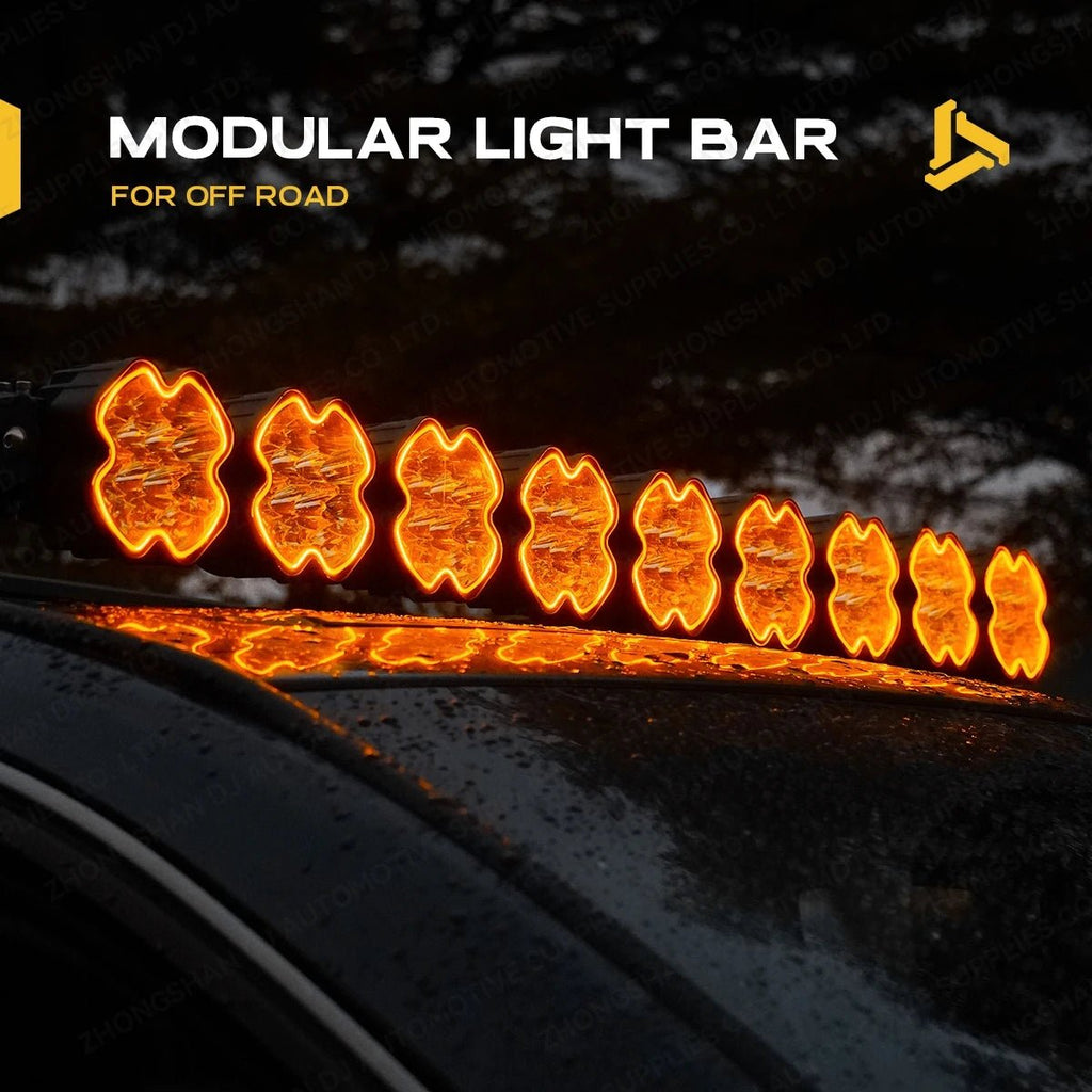 24 Inch Modular Linkable LED Light Bar Front Bumper Grille Mount for SUV UTV ATV Jimny Wrangler Tacoma Combo Beam Reflector IP68 - Cozy & Co. Market