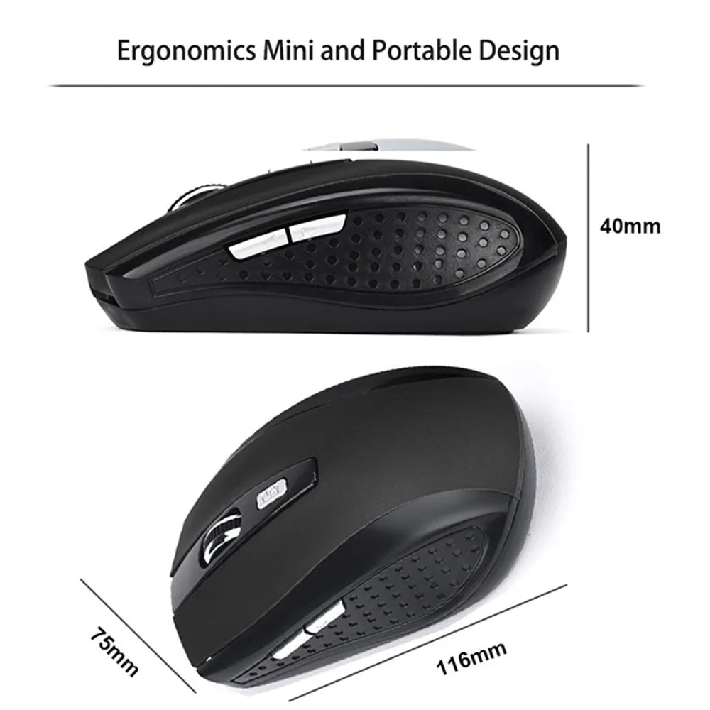 2.4G Wireless Mouse 2.4Ghz Gaming Mouse 6D Optical Wireless Mouse Slim Mini Noiseless Mice DPI1600 for Macbook PC Laptop - Cozy & Co. Market