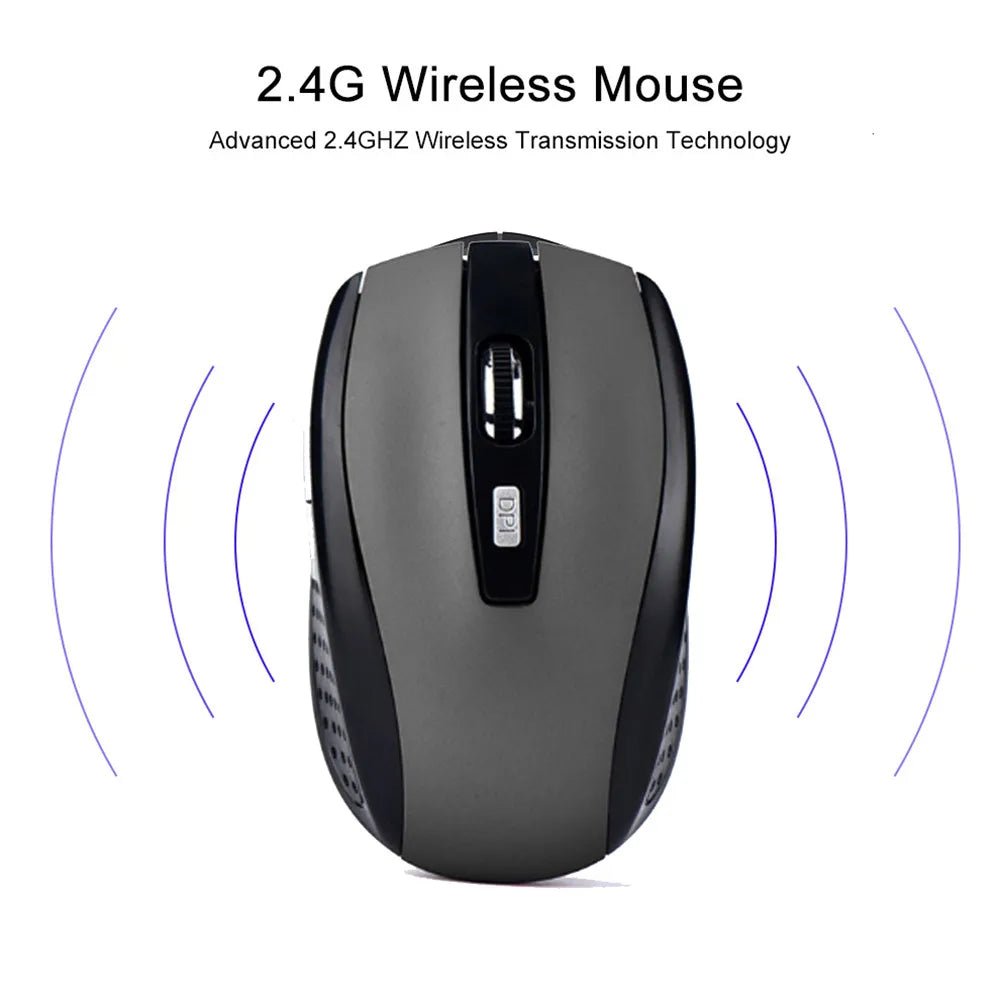 2.4G Wireless Mouse 2.4Ghz Gaming Mouse 6D Optical Wireless Mouse Slim Mini Noiseless Mice DPI1600 for Macbook PC Laptop - Cozy & Co. Market