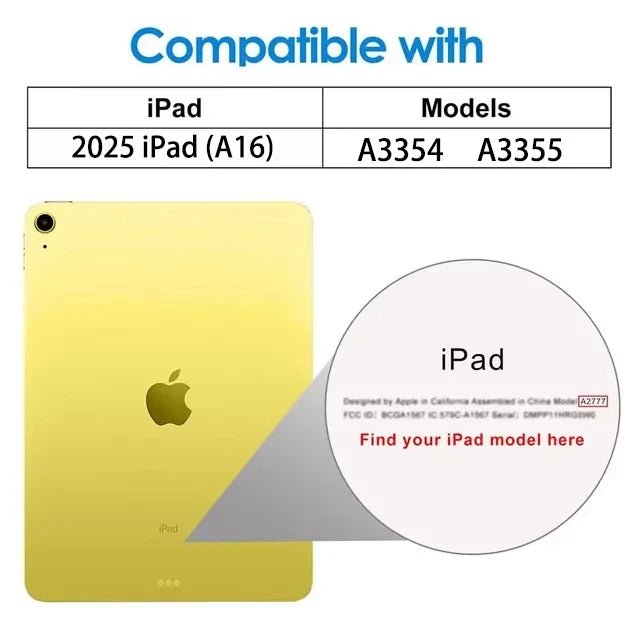 2PCS Glass Screen Protector Tablet Case IPad 10th Generation 11th 10.9 Inch 2025 iPad A16 A3354 A3355 A2696 A2757 Gen Cover - Cozy & Co. Market
