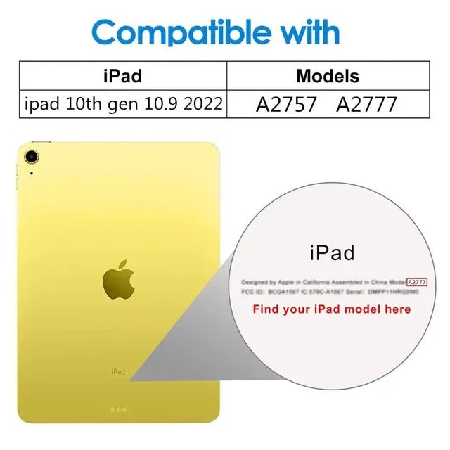 2PCS Glass Screen Protector Tablet Case IPad 10th Generation 11th 10.9 Inch 2025 iPad A16 A3354 A3355 A2696 A2757 Gen Cover - Cozy & Co. Market