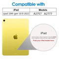 2PCS Glass Screen Protector Tablet Case IPad 10th Generation 11th 10.9 Inch 2025 iPad A16 A3354 A3355 A2696 A2757 Gen Cover - Cozy & Co. Market