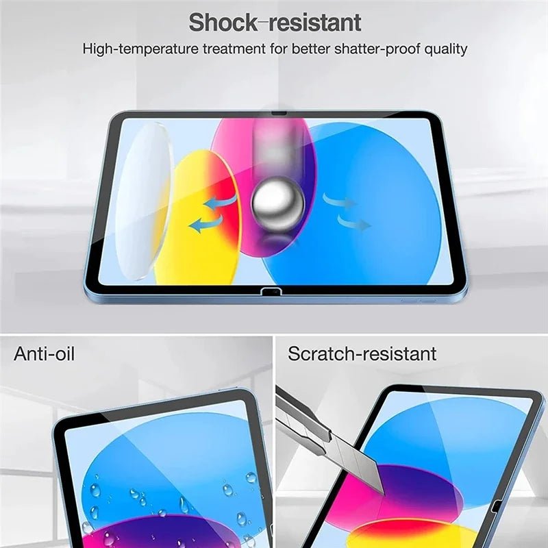 2PCS Glass Screen Protector Tablet Case IPad 10th Generation 11th 10.9 Inch 2025 iPad A16 A3354 A3355 A2696 A2757 Gen Cover - Cozy & Co. Market