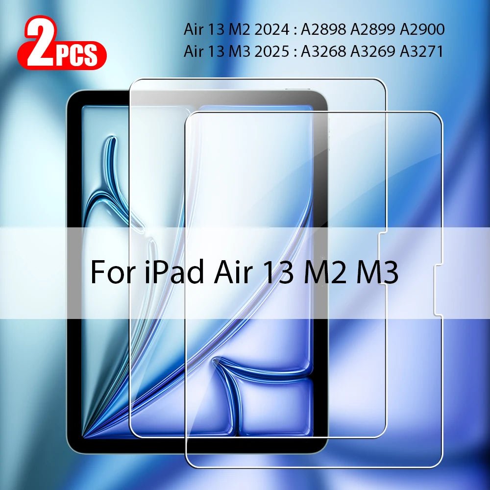 2Pcs Tempered Glass Screen Protector For iPad Pro 13 11th M5 M4 12.9 Air 11 M3 M2 5 4 Mini 6 7 10 9 9th 10th Generation A16 Film - Cozy & Co. Market
