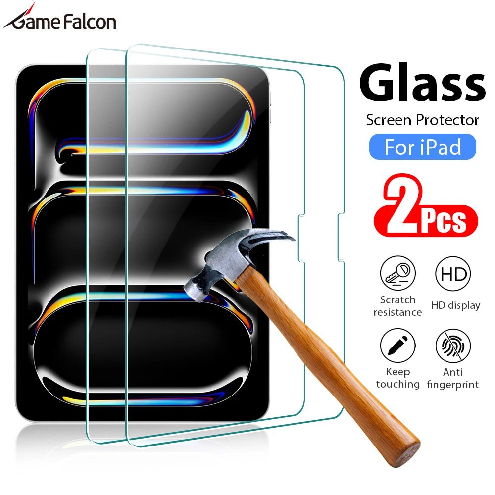 2Pcs Tempered Glass Screen Protector For iPad Pro 13 11th M5 M4 12.9 Air 11 M3 M2 5 4 Mini 6 7 10 9 9th 10th Generation A16 Film - Cozy & Co. Market