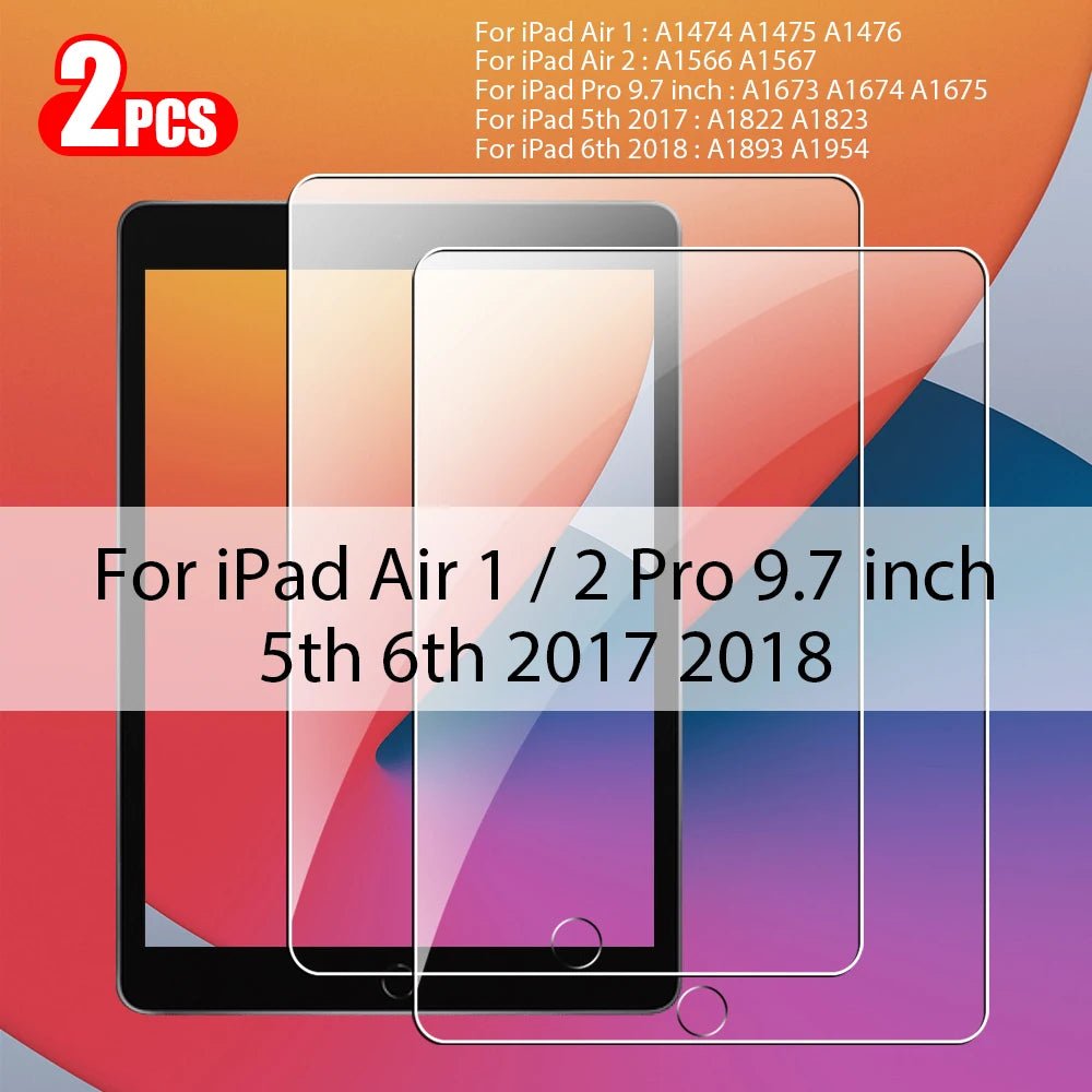2Pcs Tempered Glass Screen Protector For iPad Pro 13 11th M5 M4 12.9 Air 11 M3 M2 5 4 Mini 6 7 10 9 9th 10th Generation A16 Film - Cozy & Co. Market