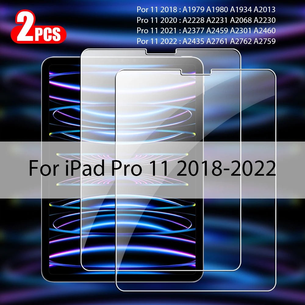 2Pcs Tempered Glass Screen Protector For iPad Pro 13 11th M5 M4 12.9 Air 11 M3 M2 5 4 Mini 6 7 10 9 9th 10th Generation A16 Film - Cozy & Co. Market
