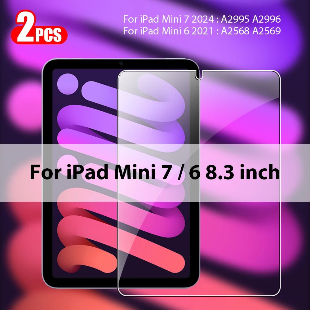 2Pcs Tempered Glass Screen Protector For iPad Pro 13 11th M5 M4 12.9 Air 11 M3 M2 5 4 Mini 6 7 10 9 9th 10th Generation A16 Film - Cozy & Co. Market