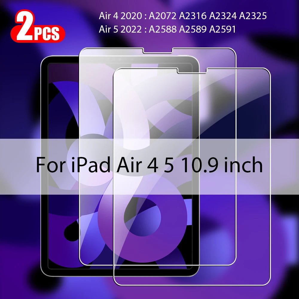 2Pcs Tempered Glass Screen Protector For iPad Pro 13 11th M5 M4 12.9 Air 11 M3 M2 5 4 Mini 6 7 10 9 9th 10th Generation A16 Film - Cozy & Co. Market