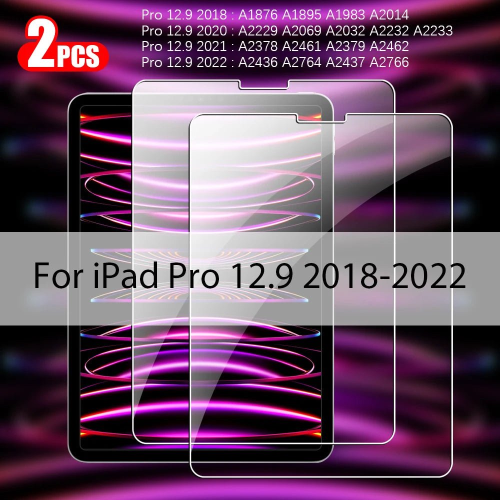 2Pcs Tempered Glass Screen Protector For iPad Pro 13 11th M5 M4 12.9 Air 11 M3 M2 5 4 Mini 6 7 10 9 9th 10th Generation A16 Film - Cozy & Co. Market