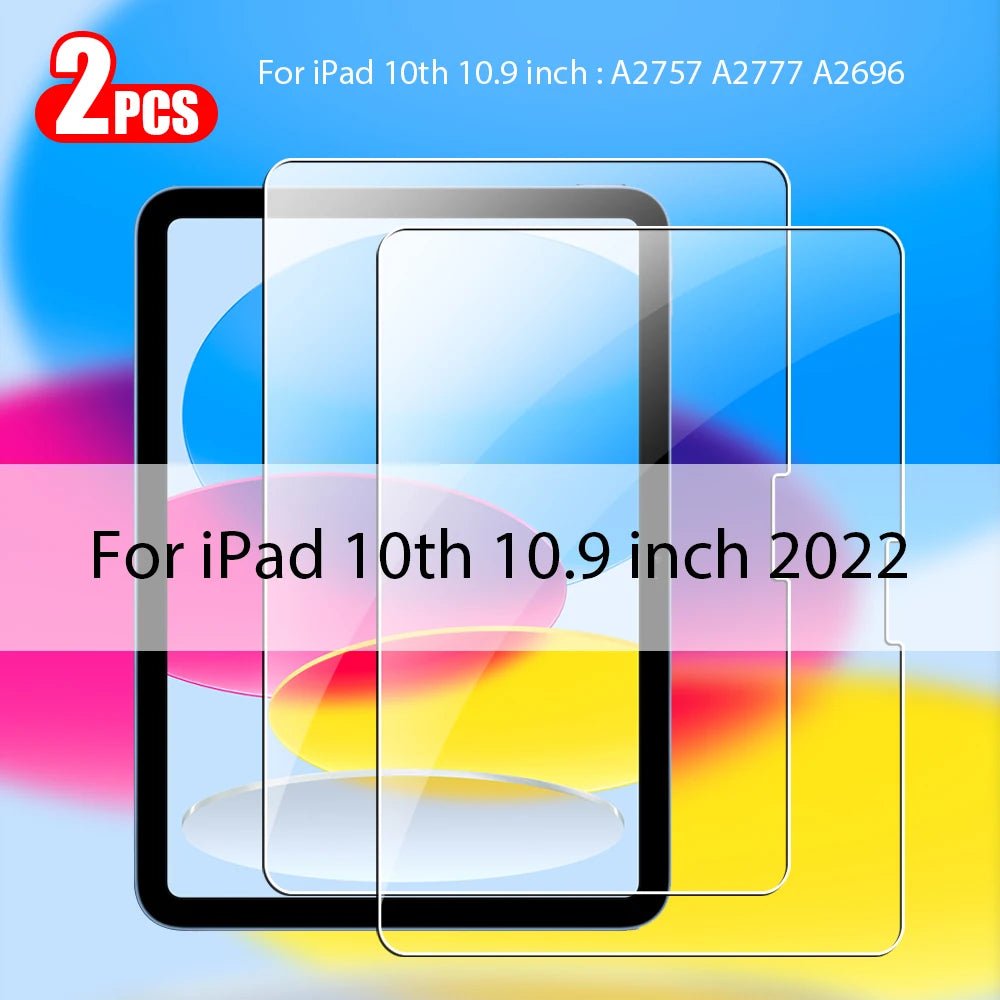 2Pcs Tempered Glass Screen Protector For iPad Pro 13 11th M5 M4 12.9 Air 11 M3 M2 5 4 Mini 6 7 10 9 9th 10th Generation A16 Film - Cozy & Co. Market