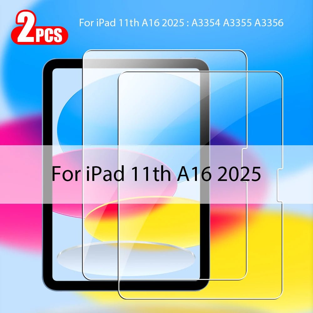 2Pcs Tempered Glass Screen Protector For iPad Pro 13 11th M5 M4 12.9 Air 11 M3 M2 5 4 Mini 6 7 10 9 9th 10th Generation A16 Film - Cozy & Co. Market