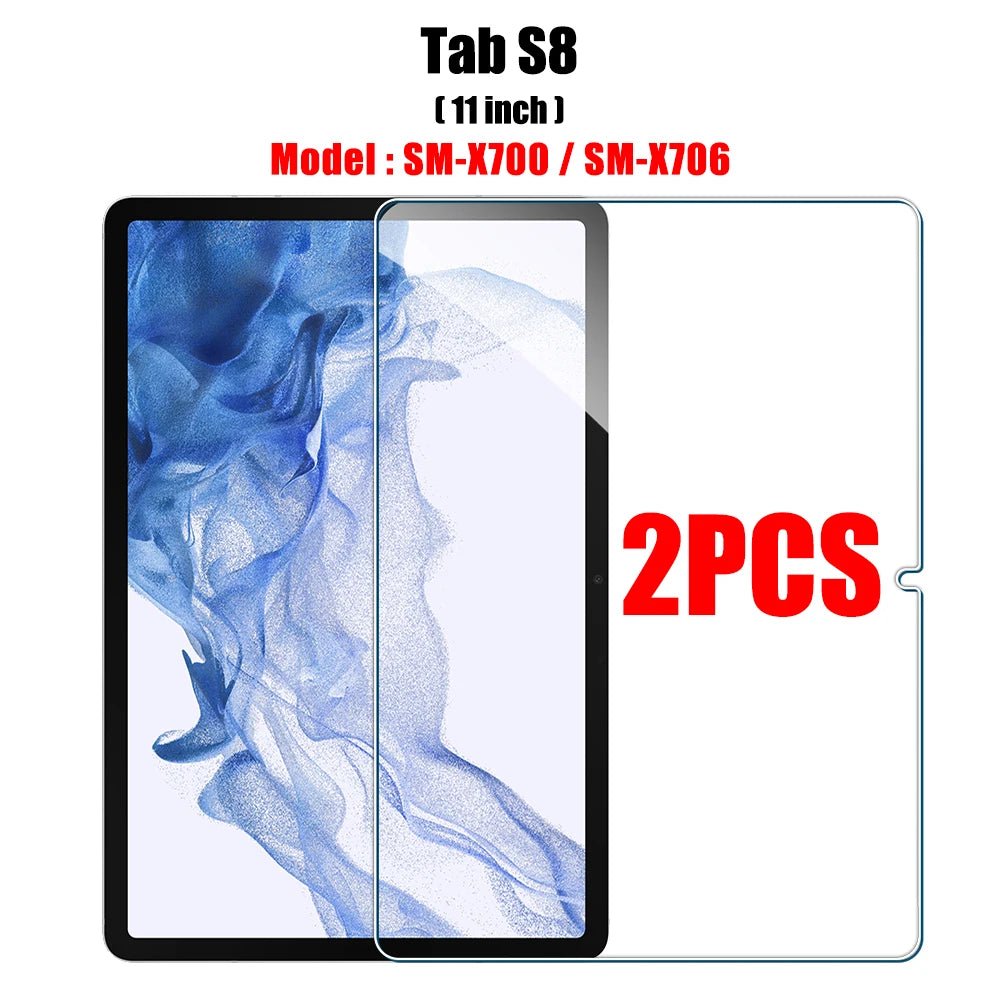 2PCS Tempered Glass Screen Protector for Samsung Galaxy Tab S8 Ultra Plus S6 Lite S7 Fe A7 Lite A8 S9 A9 Tablet Accessories Film - Cozy & Co. Market