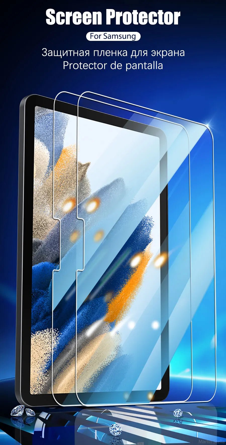 2PCS Tempered Glass Screen Protector for Samsung Galaxy Tab S8 Ultra Plus S6 Lite S7 Fe A7 Lite A8 S9 A9 Tablet Accessories Film - Cozy & Co. Market