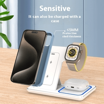 3 In 1 LED Fast Wireless Charger Stand Foldable Charging Station - Cozy & Co. Market