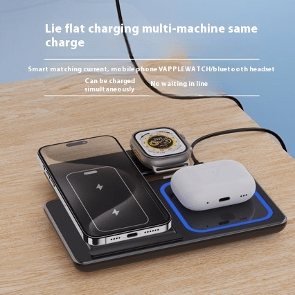 3 In 1 LED Fast Wireless Charger Stand Foldable Charging Station - Cozy & Co. Market
