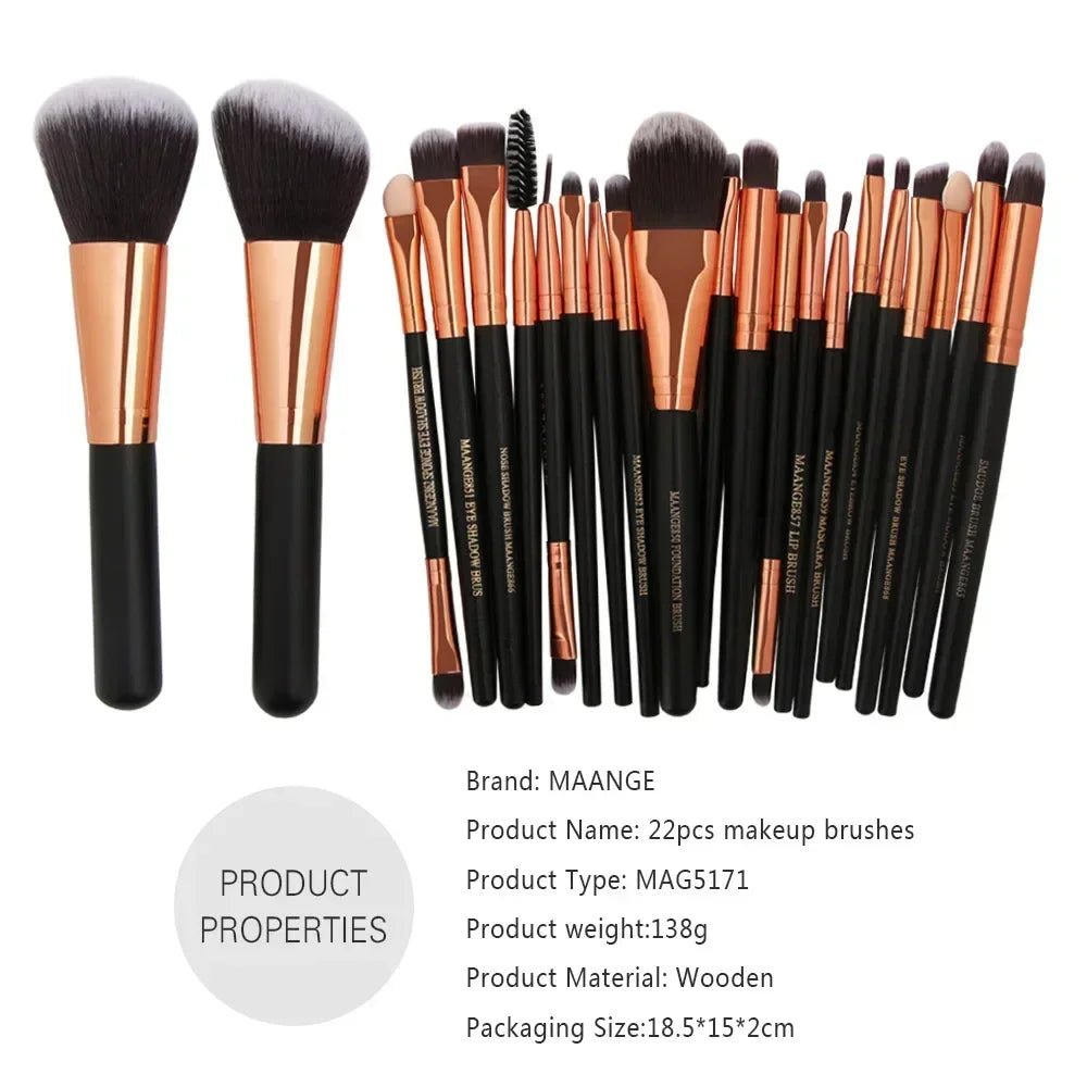 3/13/22pcs Professional Makeup Brushes Tools Set Make Up Brush Tools Kits for Eyeshadow Eyeliner Cosmetics Brushes Maquiagem - Cozy & Co. Market
