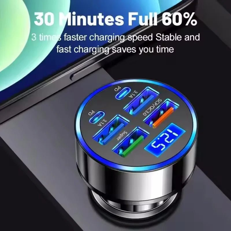 350W USB Car Charger PD QC3.0 USB C Car Phone Charger Type C Adapter for iPhone Samsung Huawei Xiaomi Quick Charge ﻿ - Cozy & Co. Market